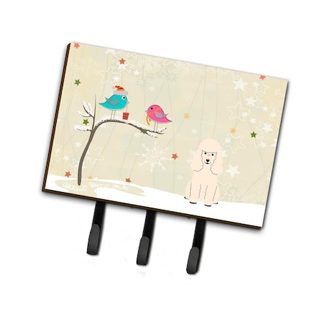 Carolines Treasures Christmas Presents Between Friends Poodle White Leash or Key Holder BB2542TH68